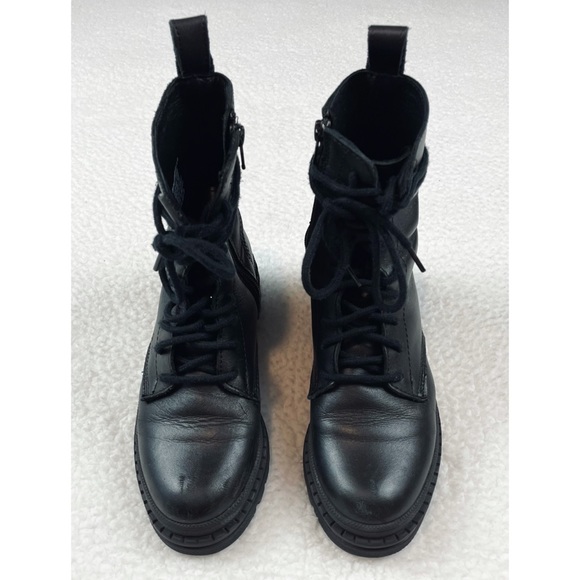 STEVE MADDEN • Black Jamisyn Leather Combat Boots - Picture 16 of 16